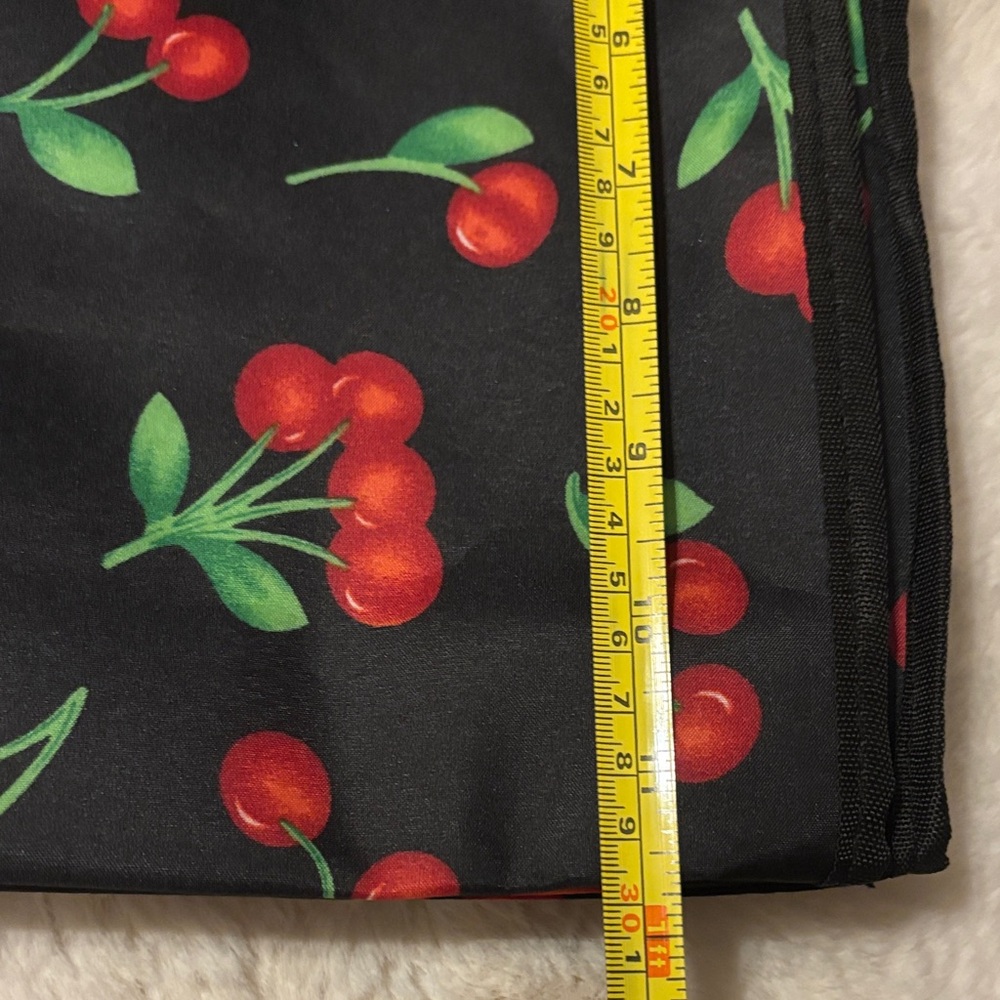 Cherry Print Black Tote Bag-NWOT - Picture 6 of 6